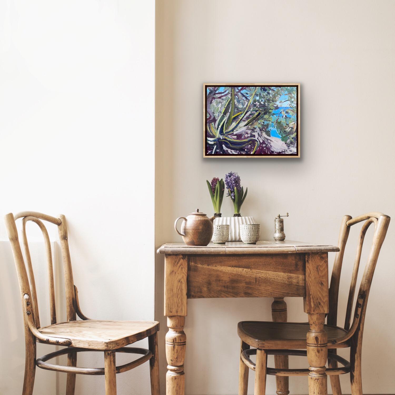 Passeggiata al mare, Quadro originale, Paesaggio, Nature, Albero - Painting di Natalie Bird