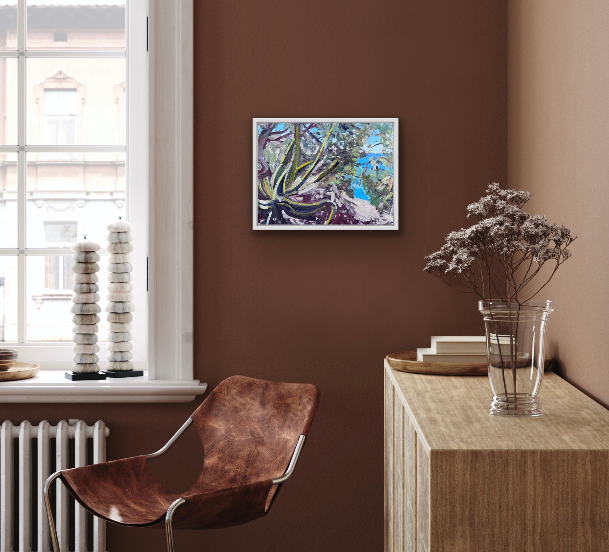 Passeggiata al mare, Quadro originale, Paesaggio, Nature, Albero - Painting Contemporaneo di Natalie Bird