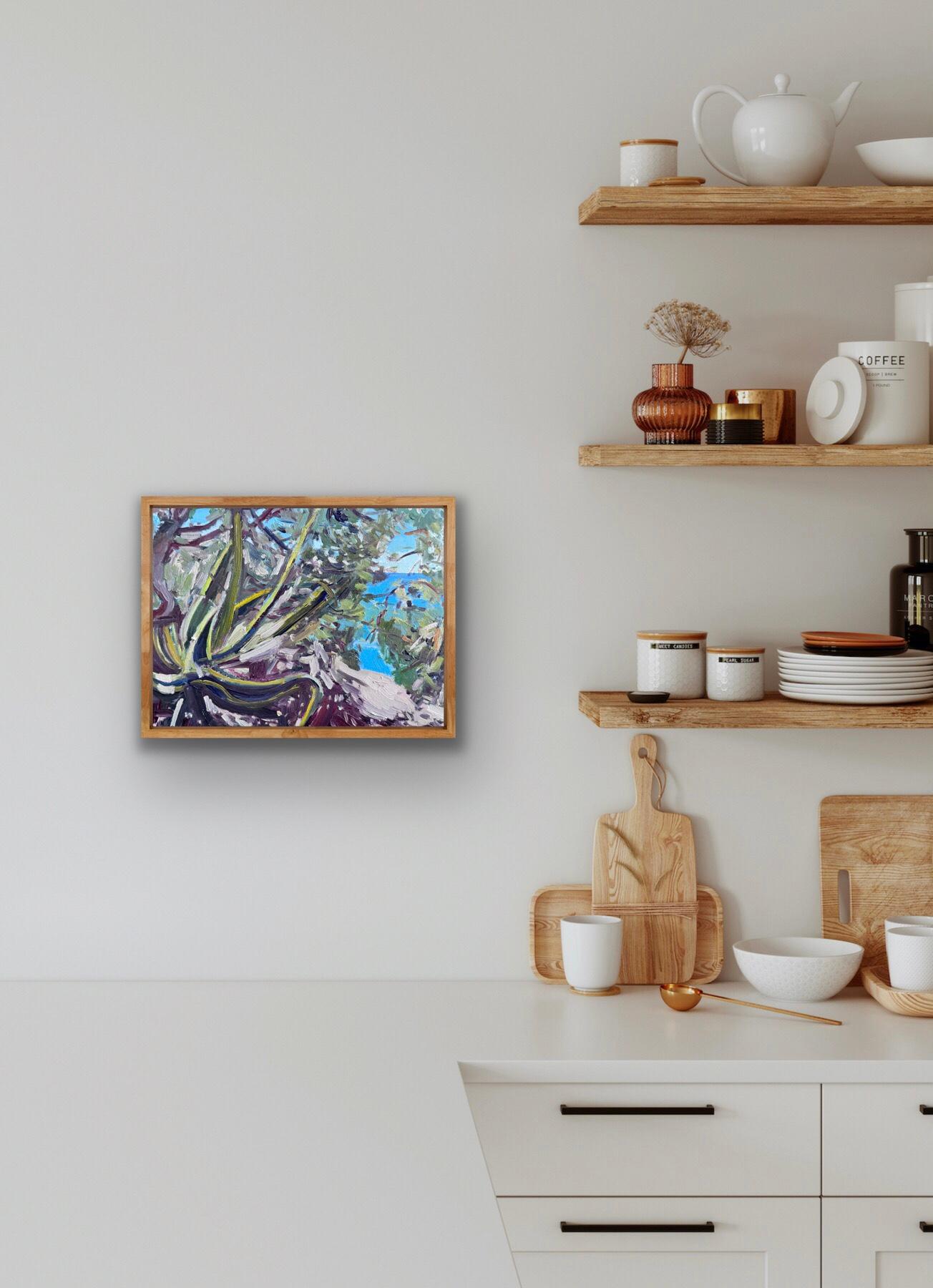 Passeggiata al mare, Quadro originale, Paesaggio, Nature, Albero in vendita 4