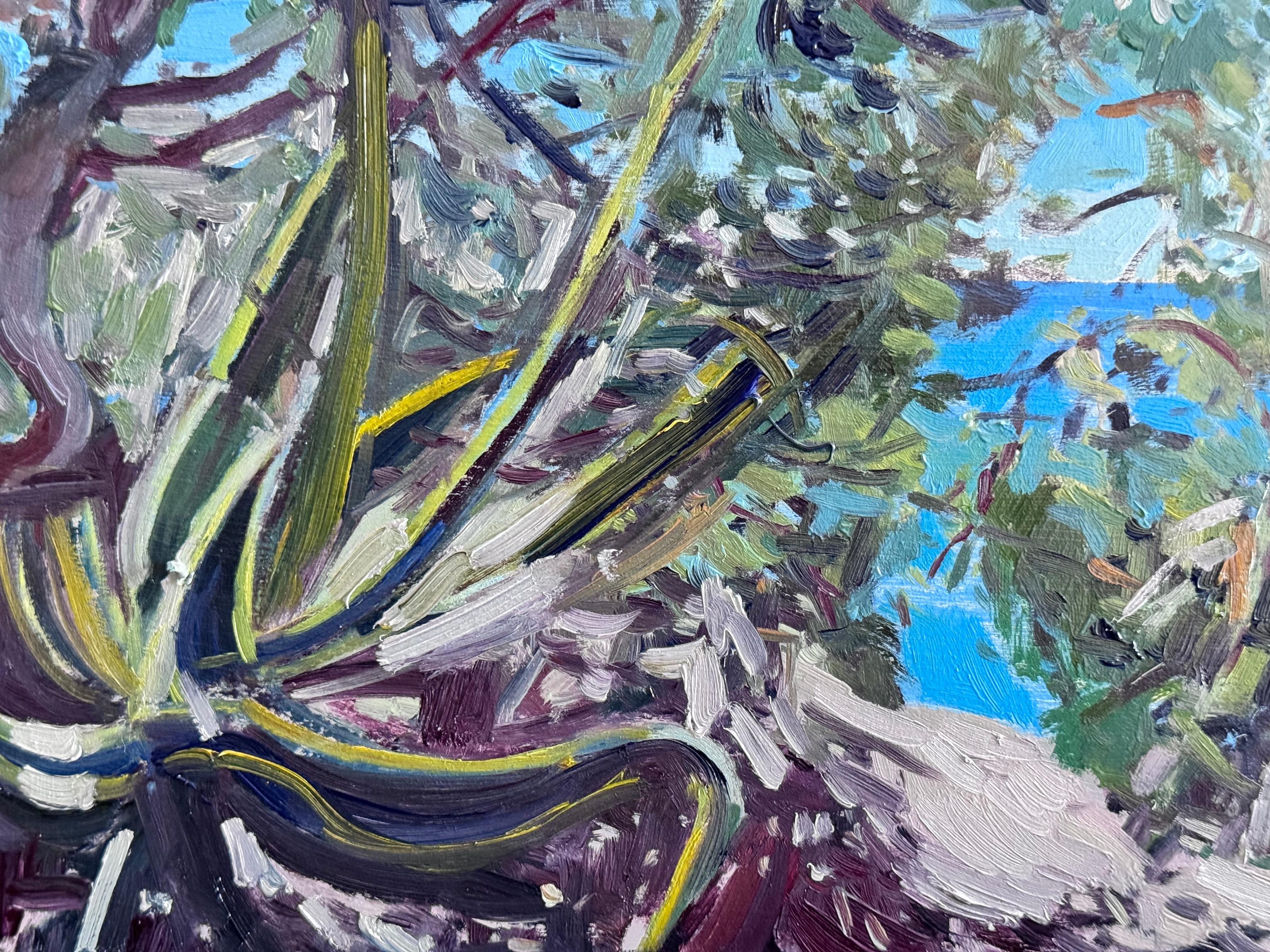 Still-Life Painting di Natalie Bird - Passeggiata al mare, Quadro originale, Paesaggio, Nature, Albero