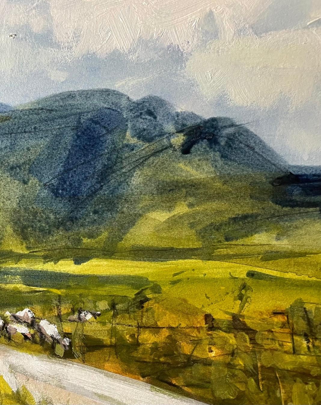 Wandering sheep, Ben More - Painting by Natalie Bird