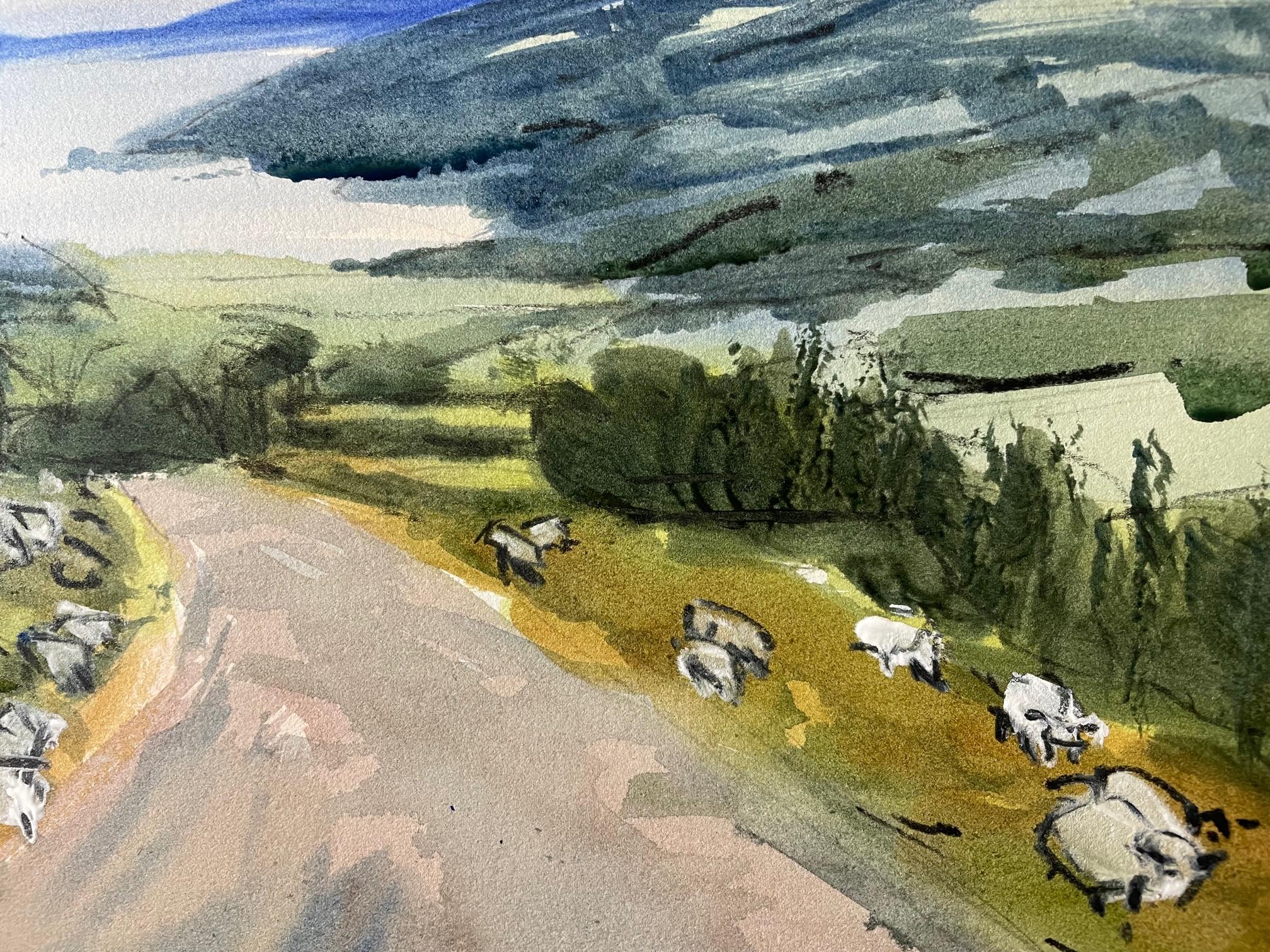 Winter view with sheep, Loch Craignish  - Painting by Natalie Bird