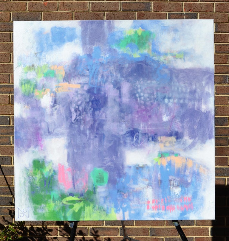 Natalie George - Lavender Fields Forever, Abstract Painting For Sale at ...