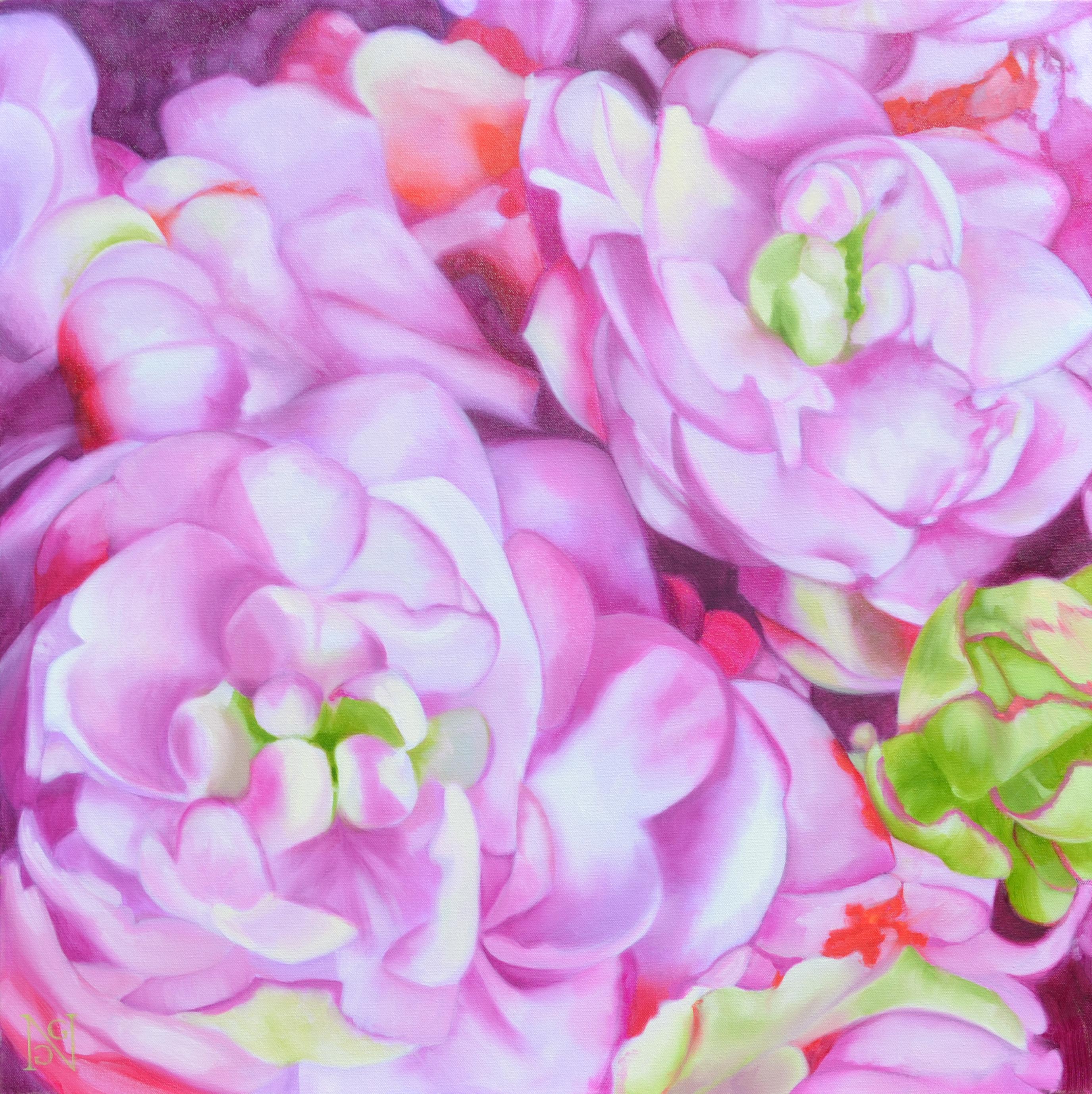 Natalie George Still-Life Painting - Purple Passion, Oil Painting