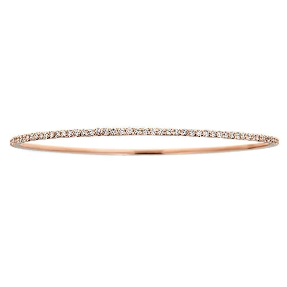 2 TCW Round Pave Diamond Tennis Bracelet in 14 karat Yellow Gold By Natalie K.