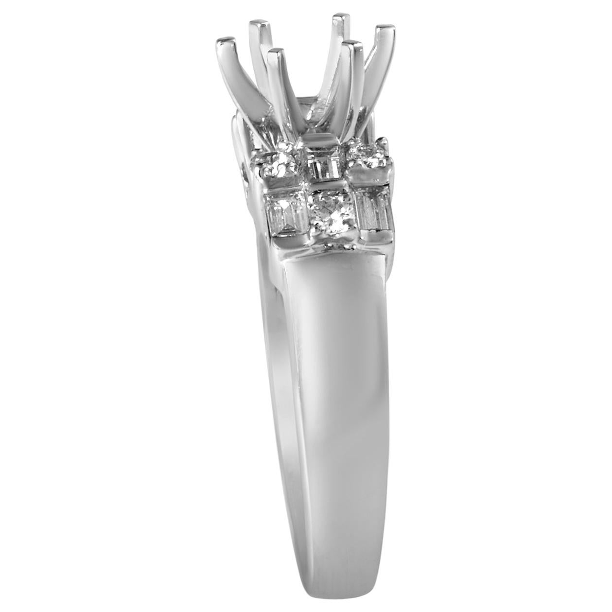 Natalie K 14 Karat White Gold Diamond Engagement Ring Mounting SM4-051491W