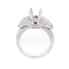 Natalie K 14 Karat White Gold Diamond Mounting Ring