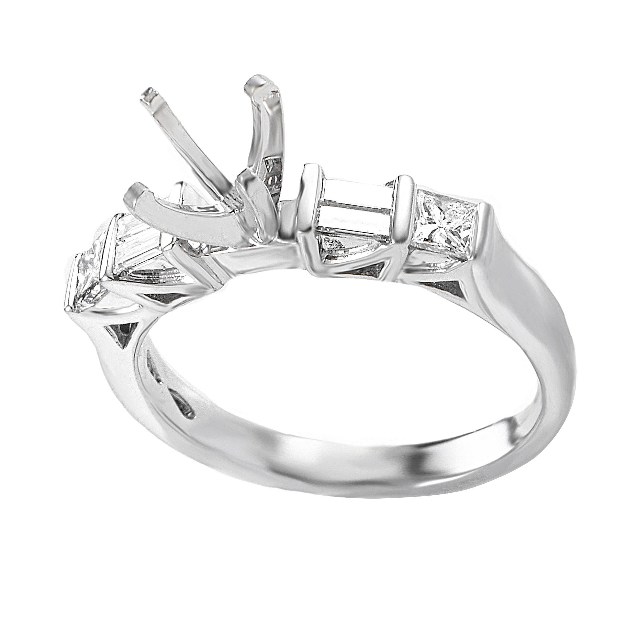 Women's Natalie K 18 Karat White Gold 2-Sided Diamond Mounting Ring NAK19-062813