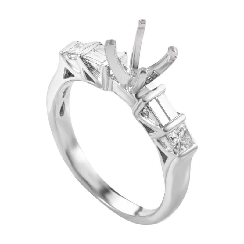 Natalie K 18 Karat White Gold 2-Sided Diamond Mounting Ring NAK19-062813