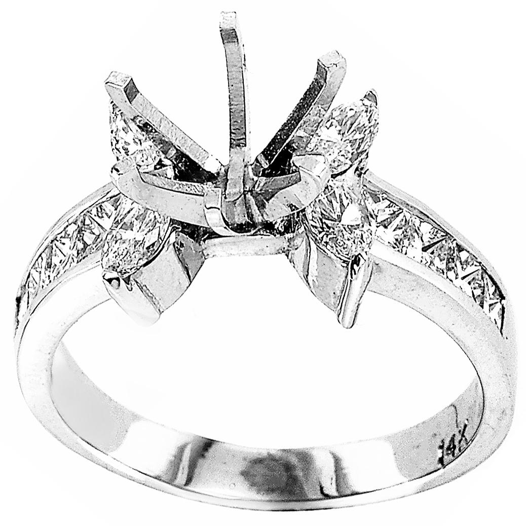 Women's Natalie K 18 Karat White Gold Diamond Mounting Ring SM8-12093