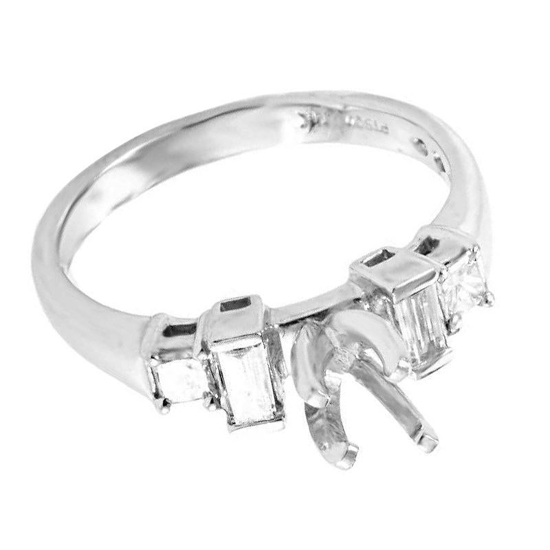 Women's Natalie K .42 Carat Platinum and Diamond Engagement Ring Mounting