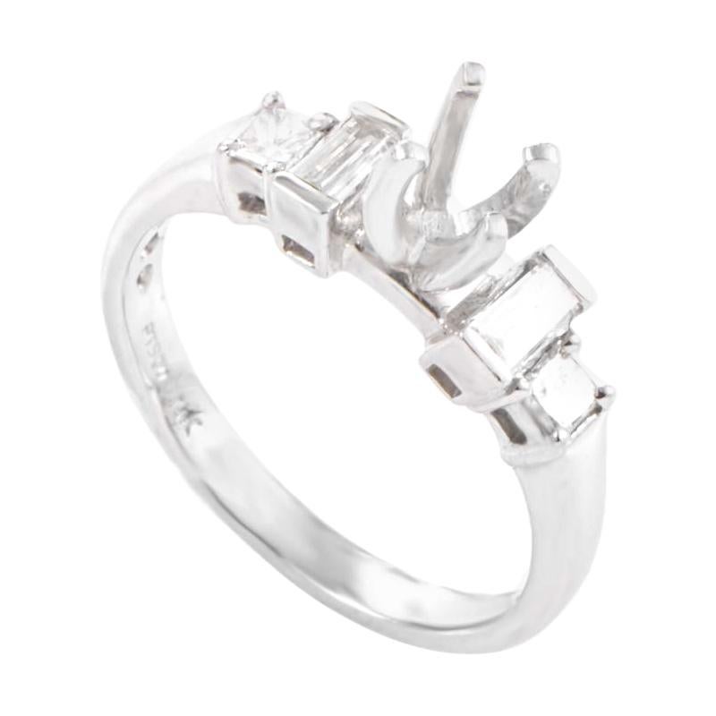 Natalie K .42 Carat Platinum and Diamond Engagement Ring Mounting