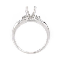 Natalie K .50 Carat Platinum and Diamond Engagement Ring Mounting