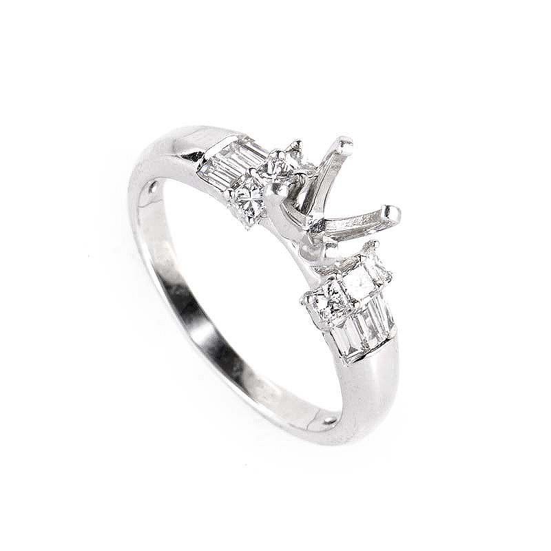 Women's Natalie K .50 Carat Platinum and Diamond Engagement Ring Mounting