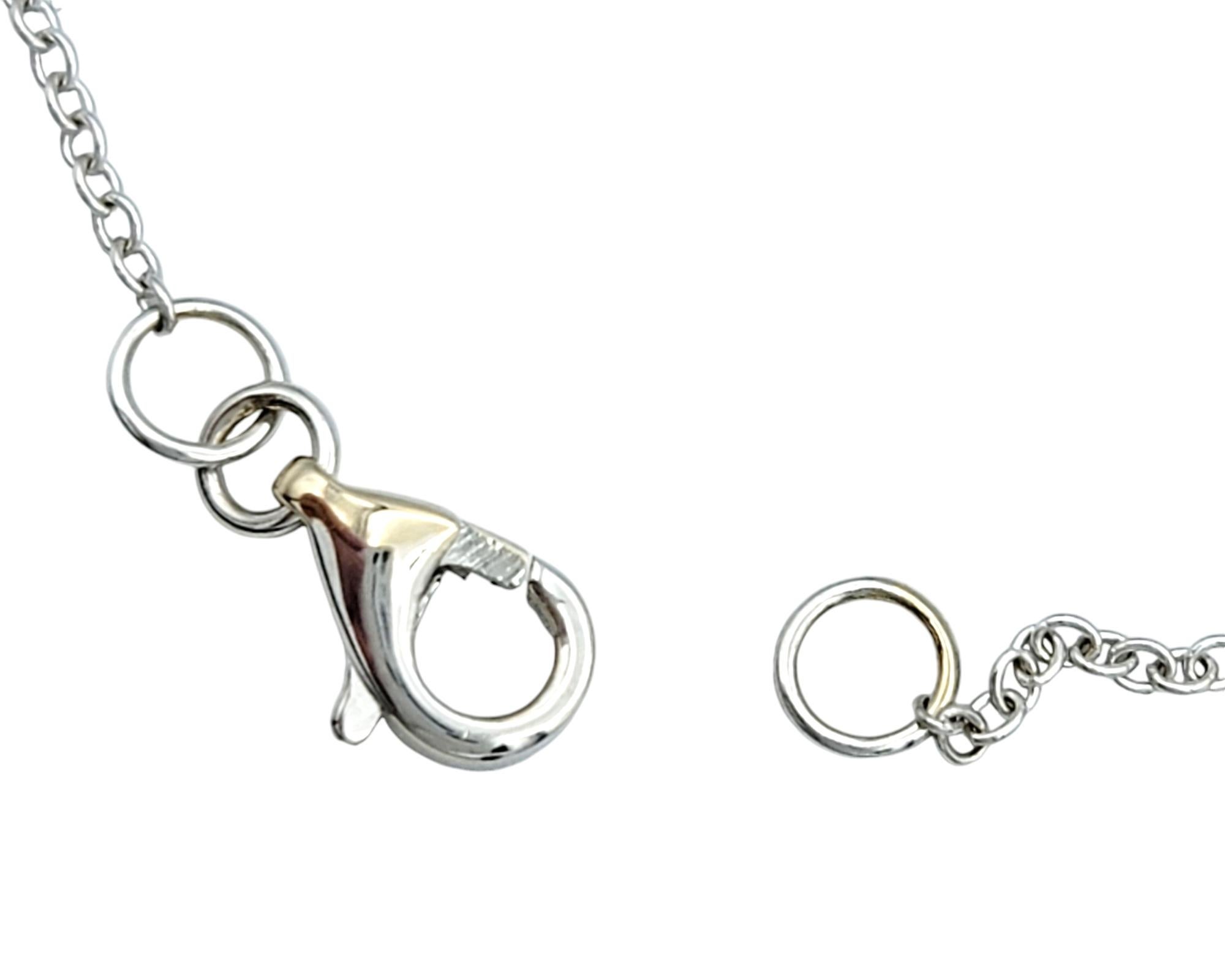 Women's Natalie K by M.K. Diamond Flower Motif Pendant Necklace in 18 Karat White Gold For Sale