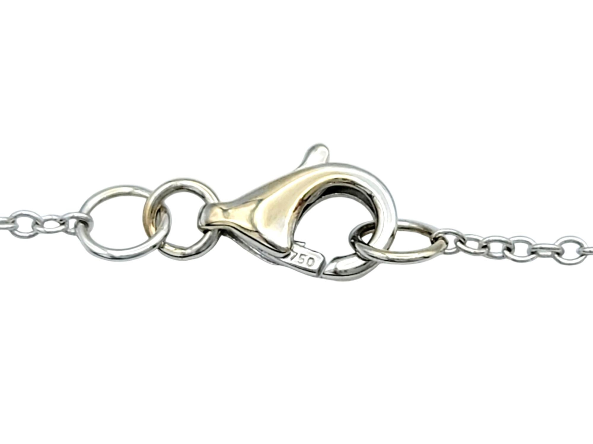 Natalie K by M.K. Diamond Flower Motif Pendant Necklace in 18 Karat White Gold For Sale 1