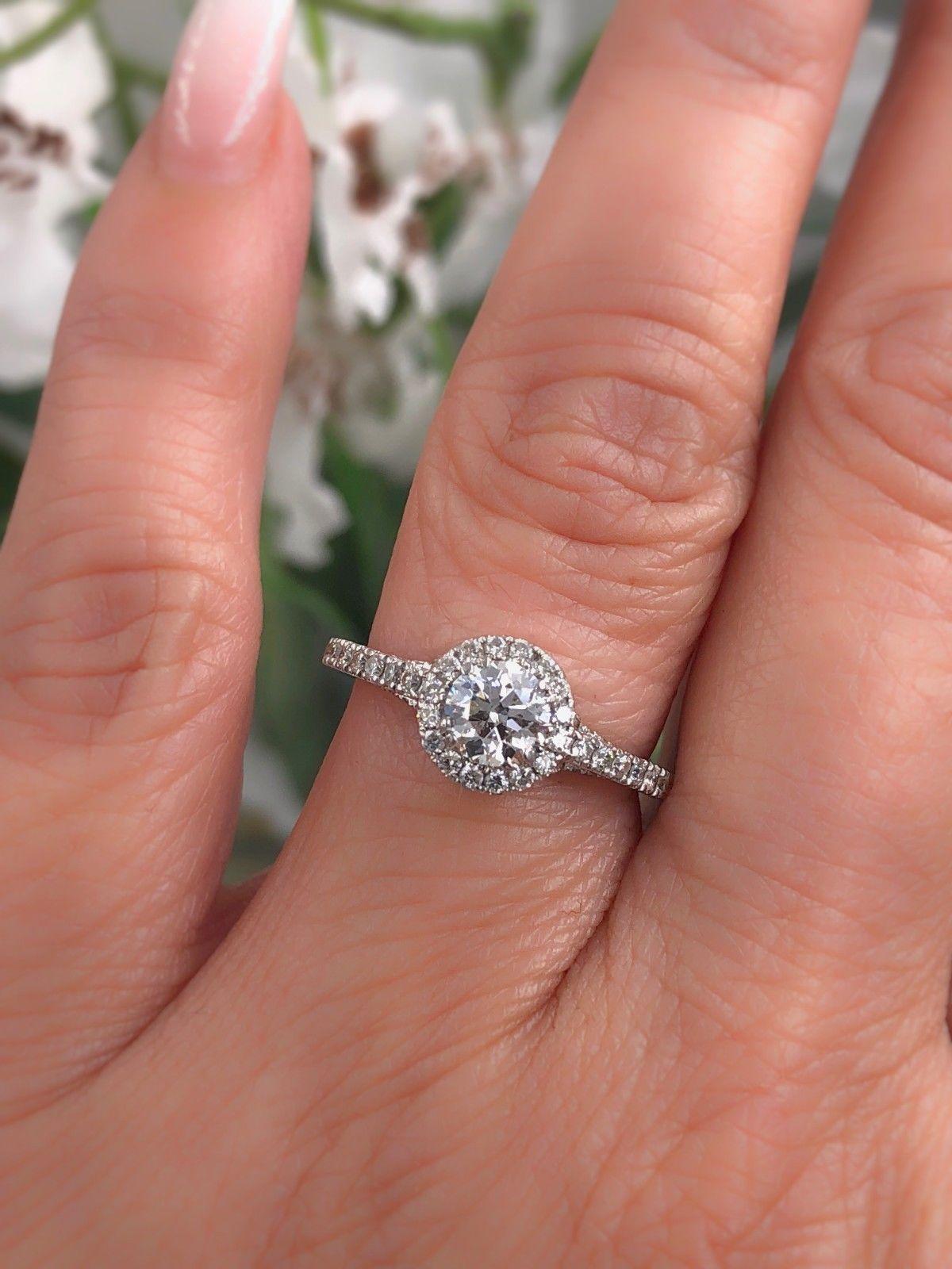 Natalie K Forever Mark Center of My Universe Round Diamond Engagement Ring .91ct 1