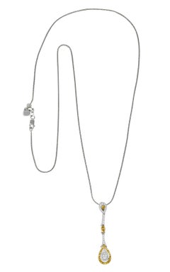 Natalie K Forevermark 1.25 Carat Diamond 14 Karat Two-Tone Gold Drop Necklace