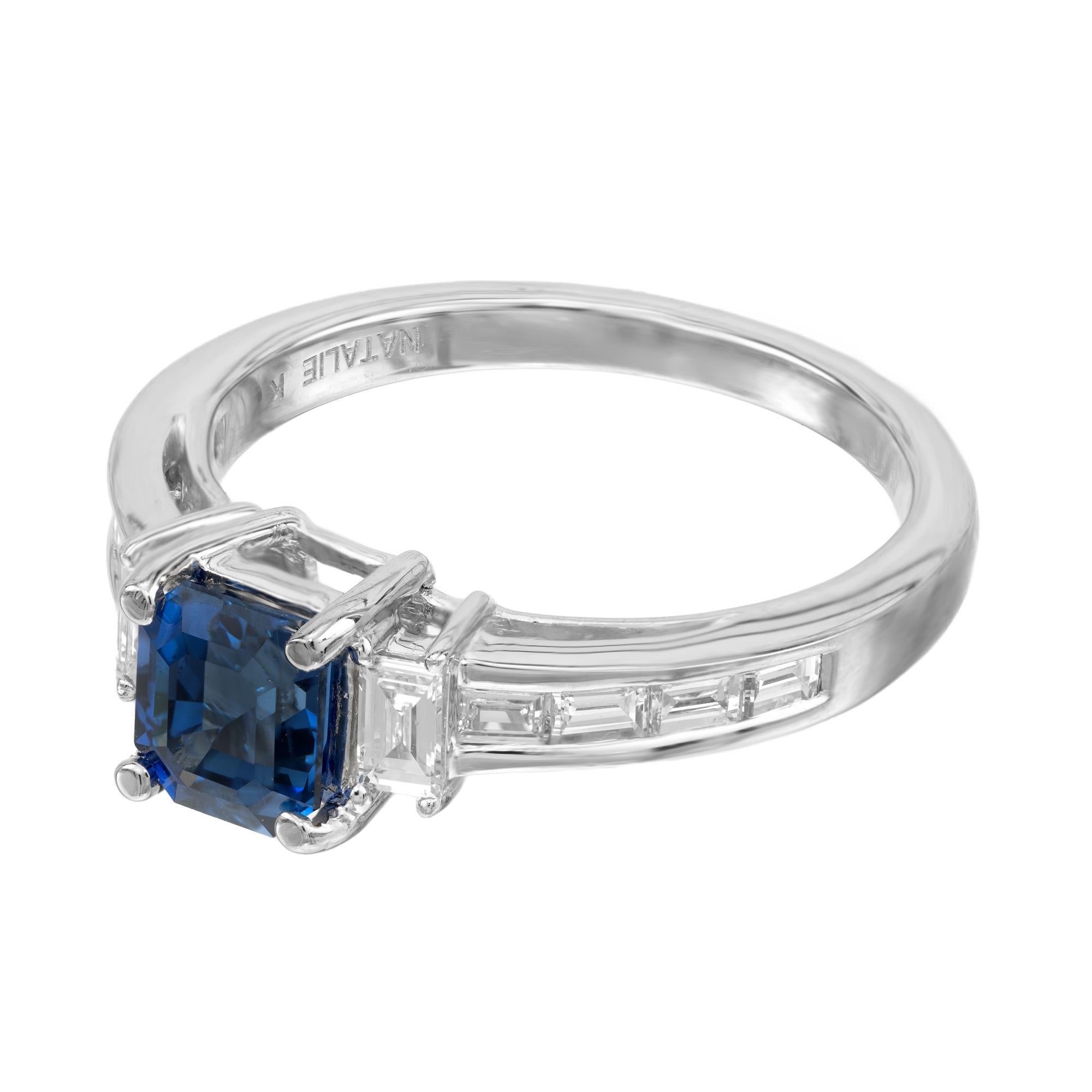 sapphire engagement gold rings