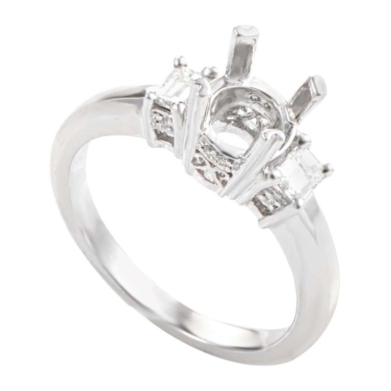 Natalie K Platinum and Diamond Engagement Ring Mounting