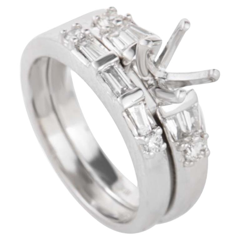 Natalie K Platinum Diamond Bridal Mounting Set