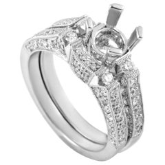 Used Natalie K Women
s 14 Karat White Gold Diamond Bridal Mounting Set SM4-12625W