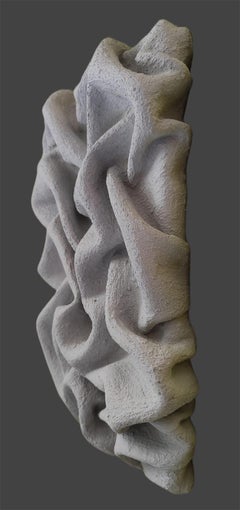 Steel Harmony, scultura in tessuto infuso di argilla, per installazione a parete