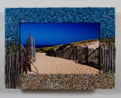 Gateway to Racepoint Beach(mosaic stained galss wooden frame around metal print)