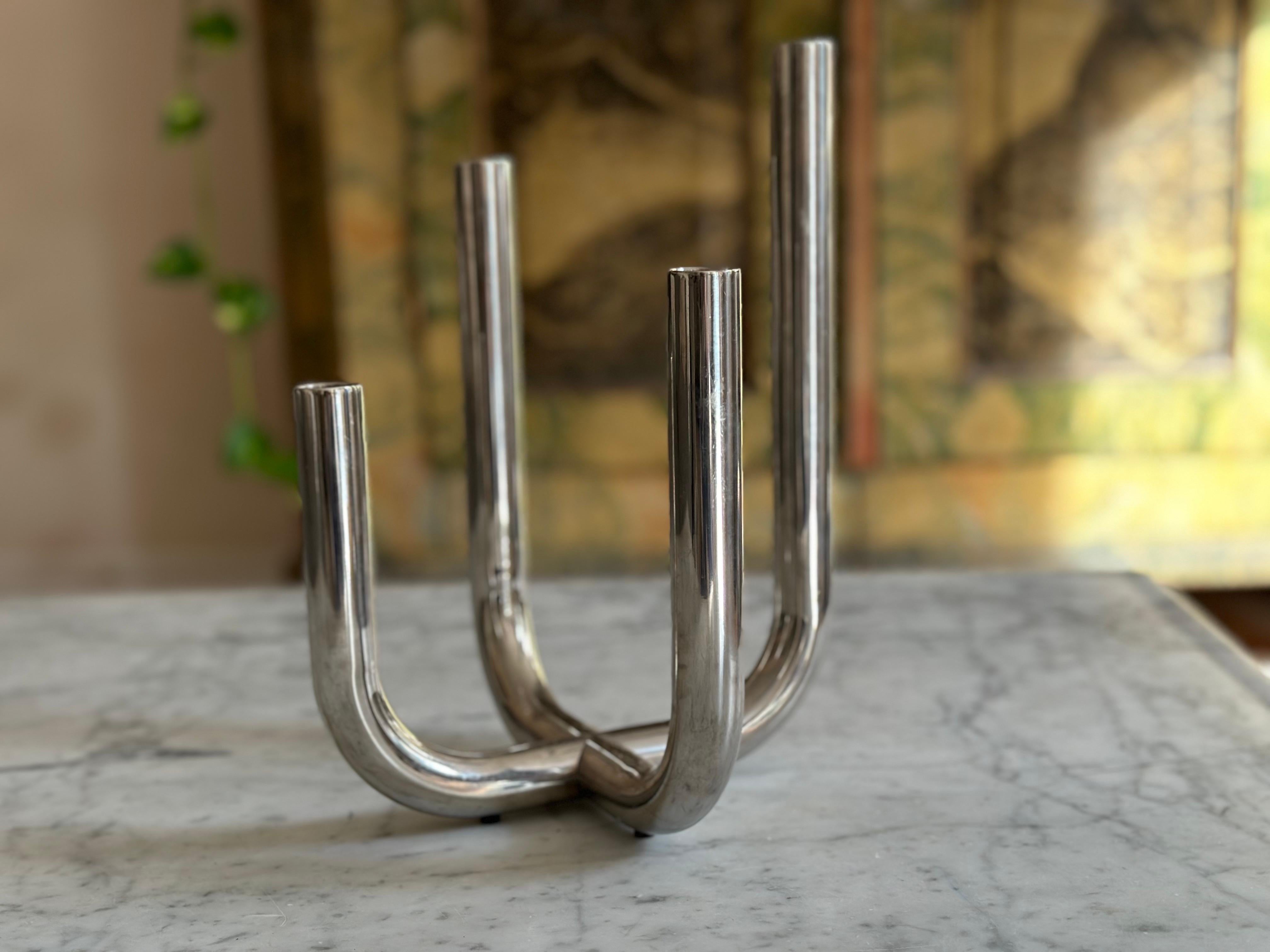 Late 20th Century Natalie Rutard Candle Holder by Philippi – Brutalist Design For Sale
