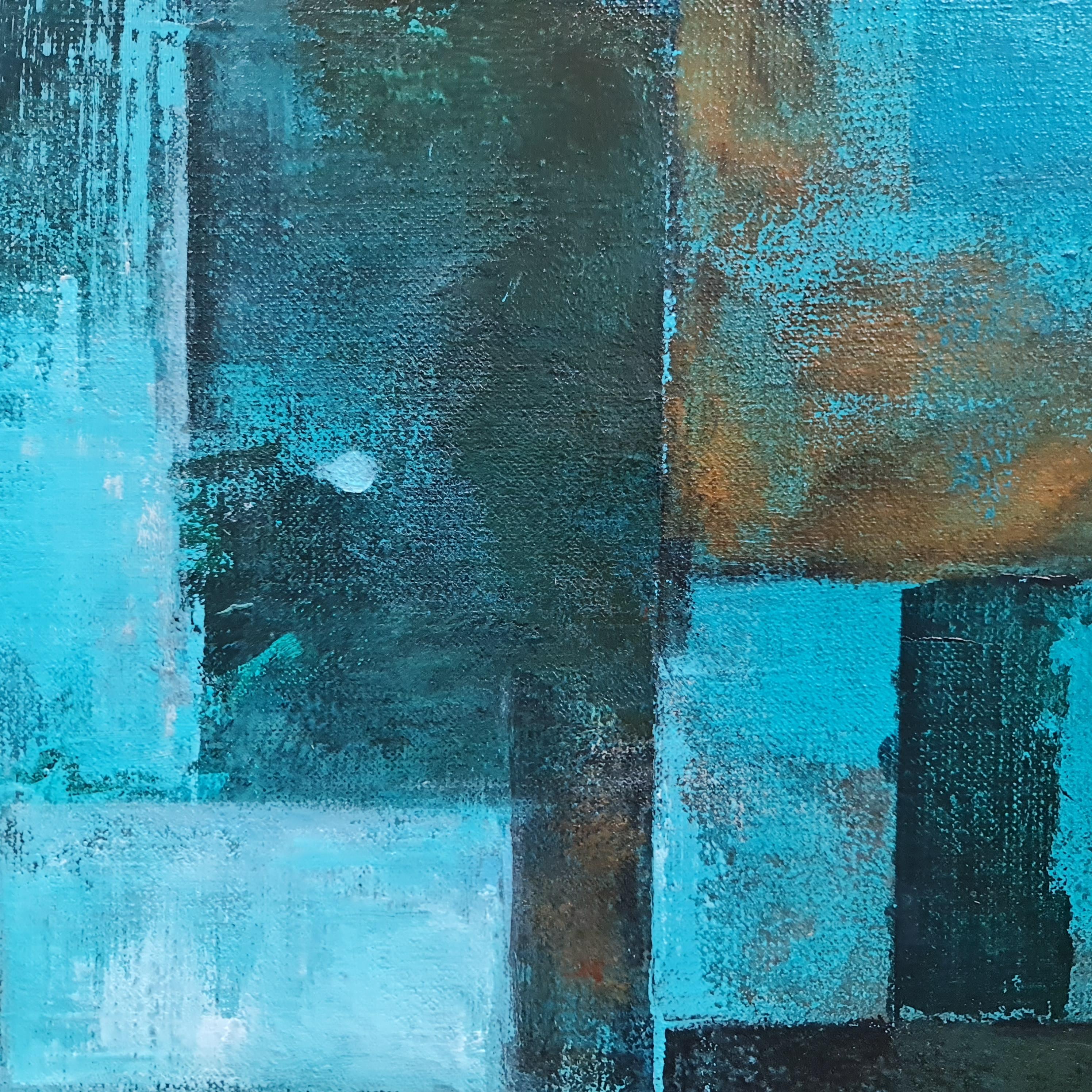 abstract turquoise interior painting Natalie Shiporina 