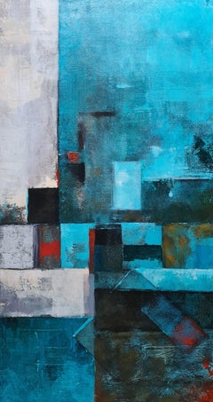 abstract turquoise interior painting Natalie Shiporina "meanings of life"