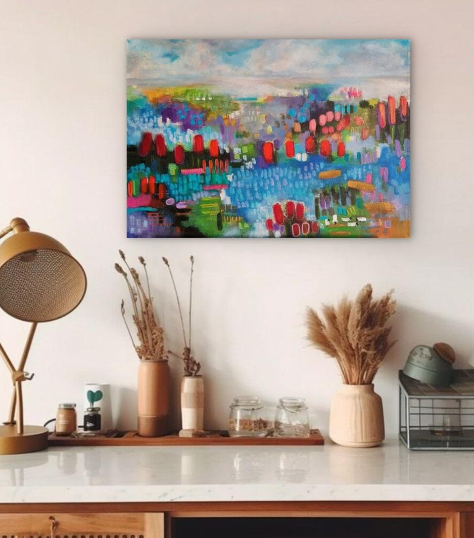 Sogni colorati ispirati ai gigli Claude Monet in vendita 6