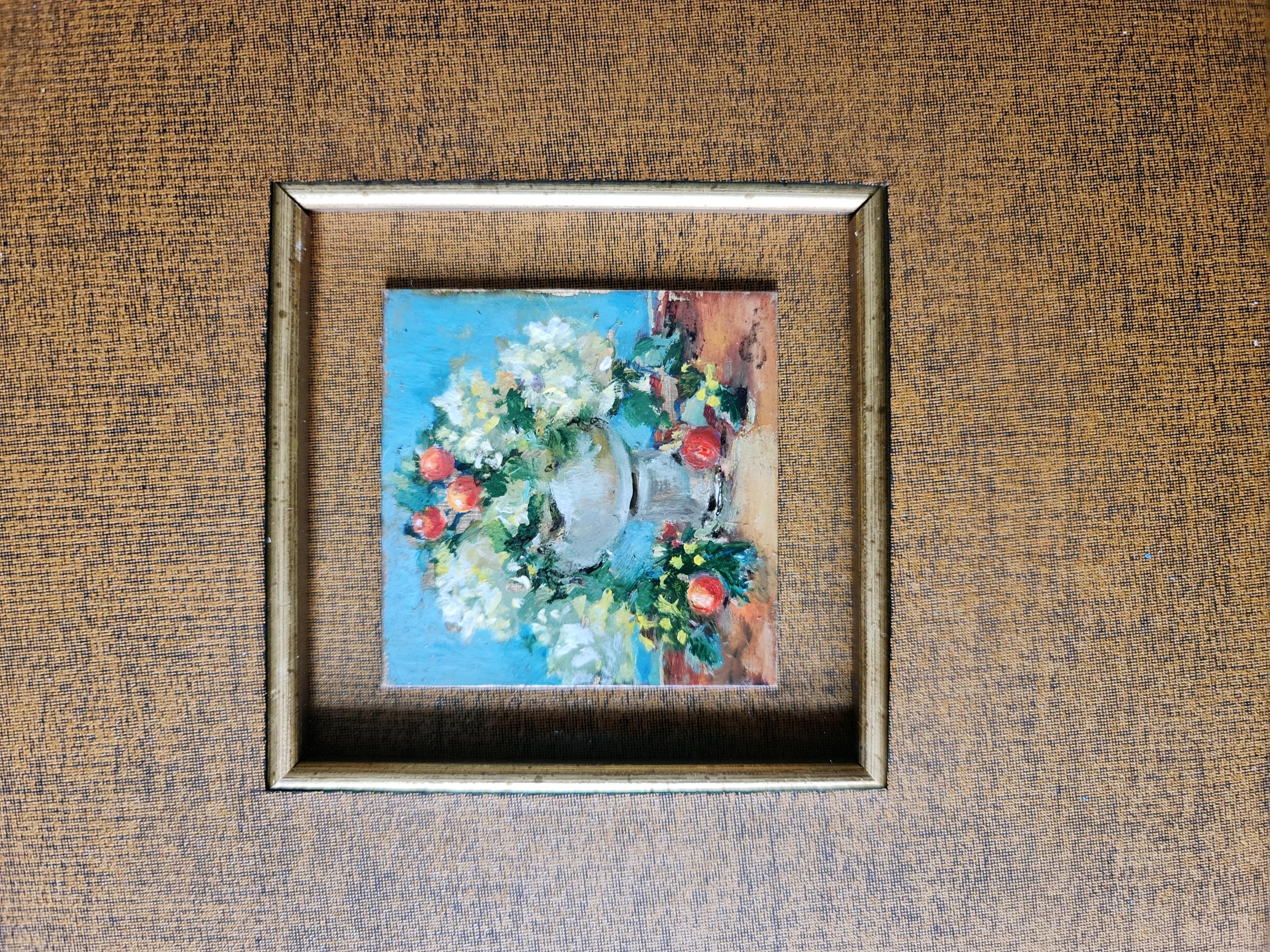 FLOWERS IN einem antiken Fall (Post-Impressionismus), Painting, von Natalie Shiporina