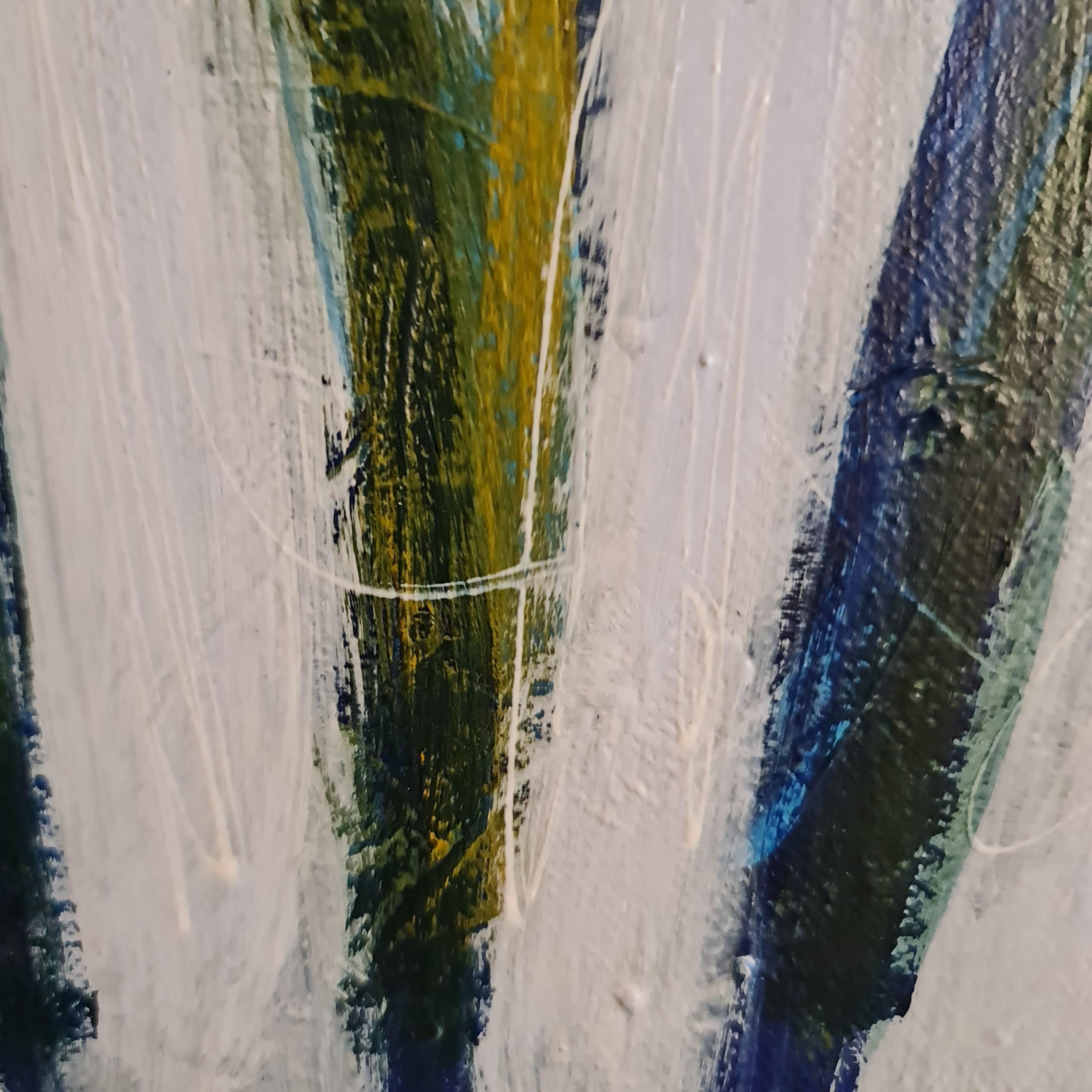 Interieurgemälde einer Blume im Stil des Minimalismus „roten Gerbera“ (Beige), Abstract Painting, von Natalie Shiporina