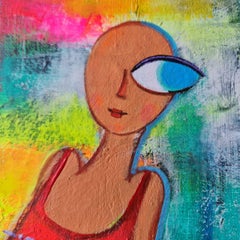 L'éveil de Lipa Peinture figurative contemporaine sur toile de Natalie Shiporina