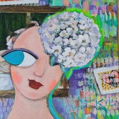 Olympia-Lipa, peinture figurative comique de style français par Natalie Shiporina