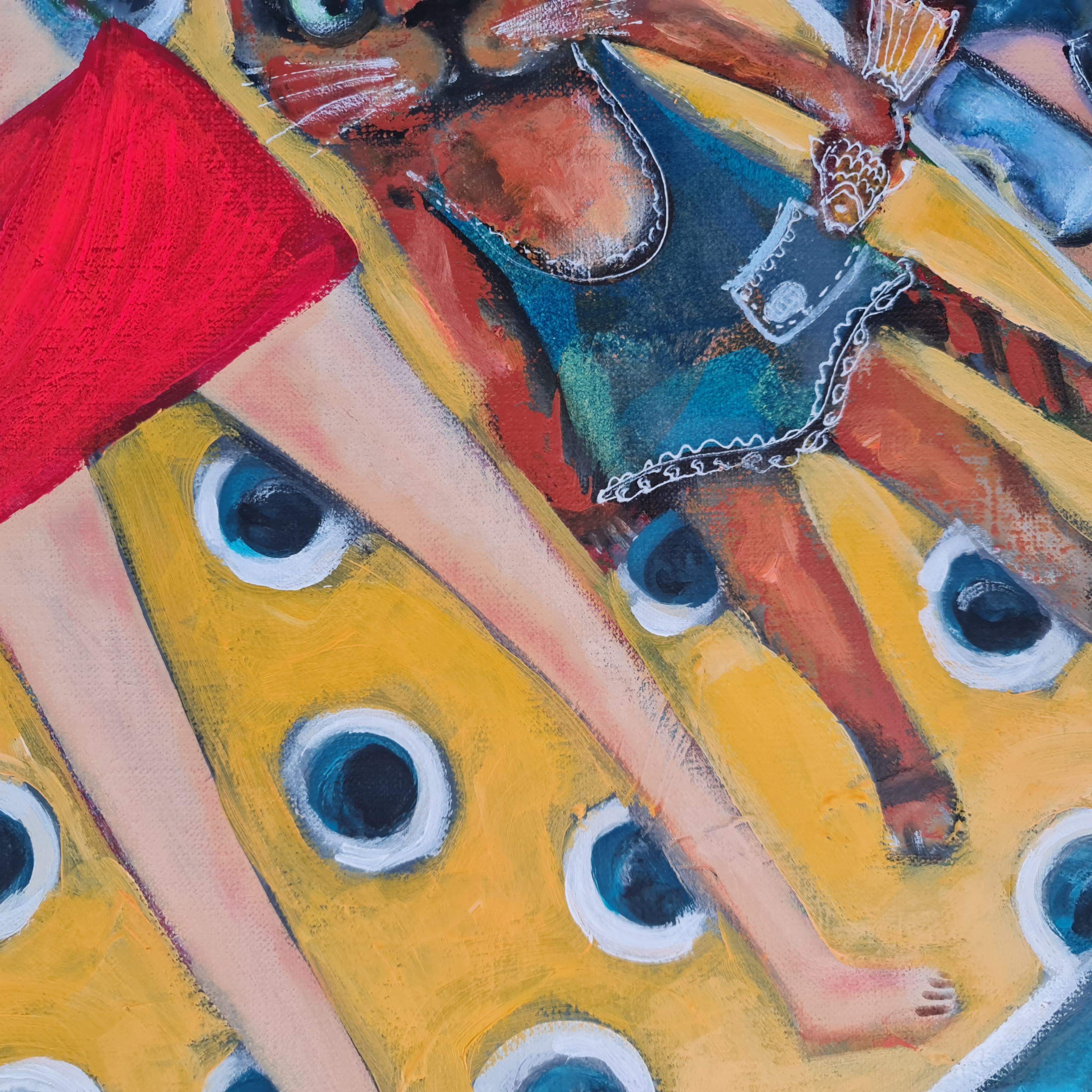 Rot & Käse in Rot (Post-Impressionismus), Painting, von Natalie Shiporina