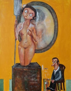 Contemporary figurative painting on canvas by Natalie ShiporinSculpture de Vénus