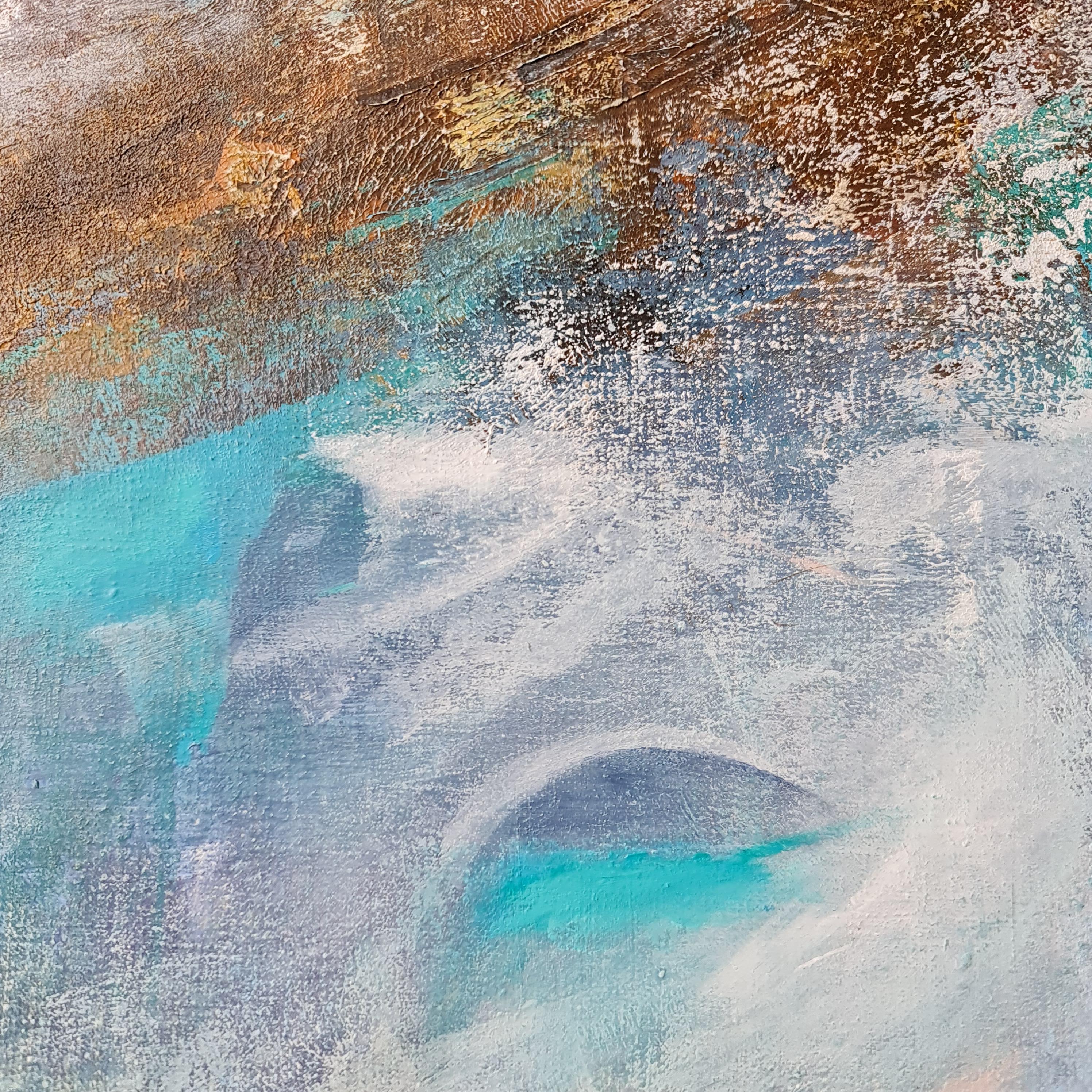 Peinture abstraite moderne sur toile ciel/abstraction mer de Natalia Shiporin - Impressionnisme Painting par Natalie Shiporina