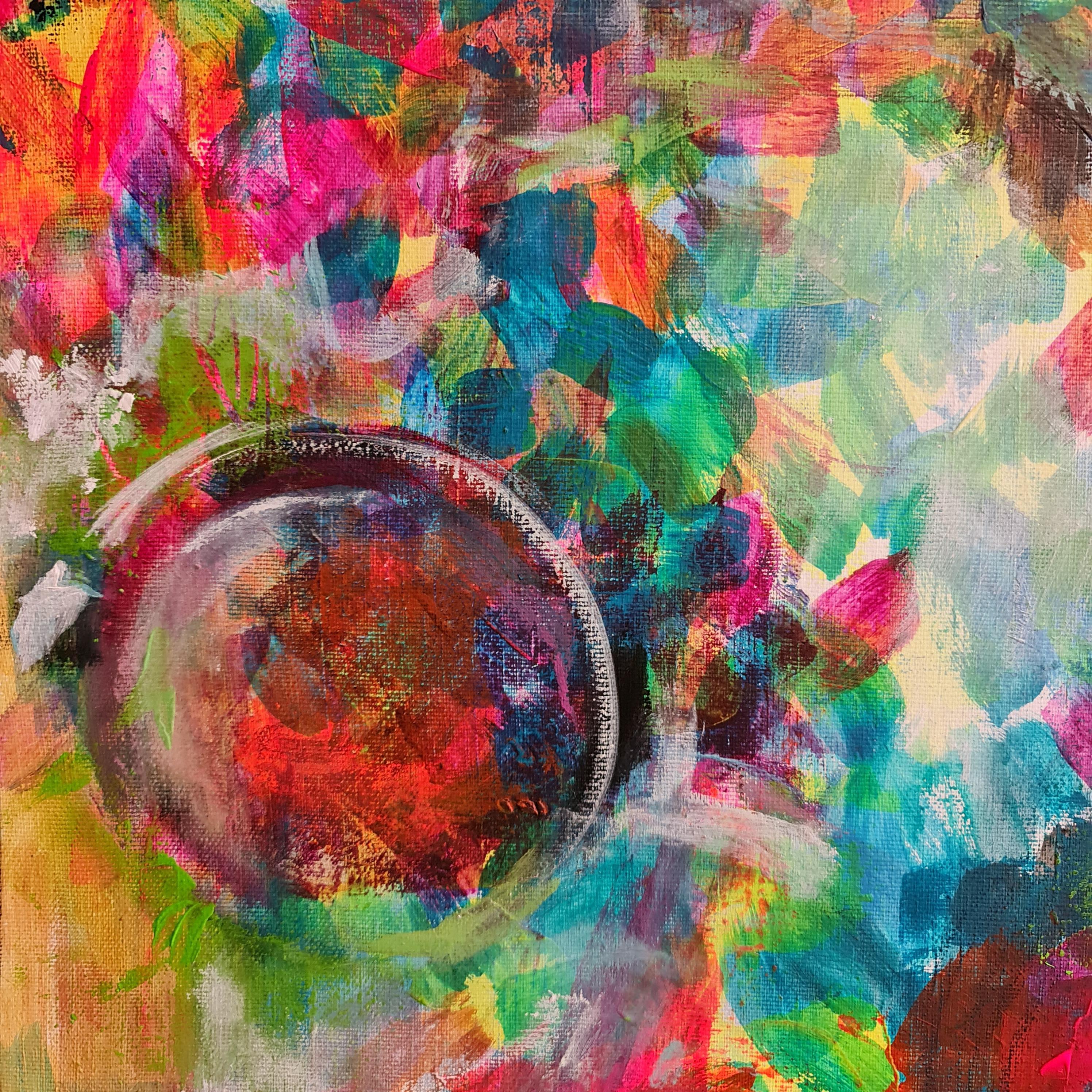 Die Geschichte einer Blume. Abstraktes Originalgemälde (Post-Impressionismus), Painting, von Natalie Shiporina
