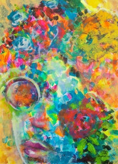 La storia di un fiore. Pittura originale astratta
