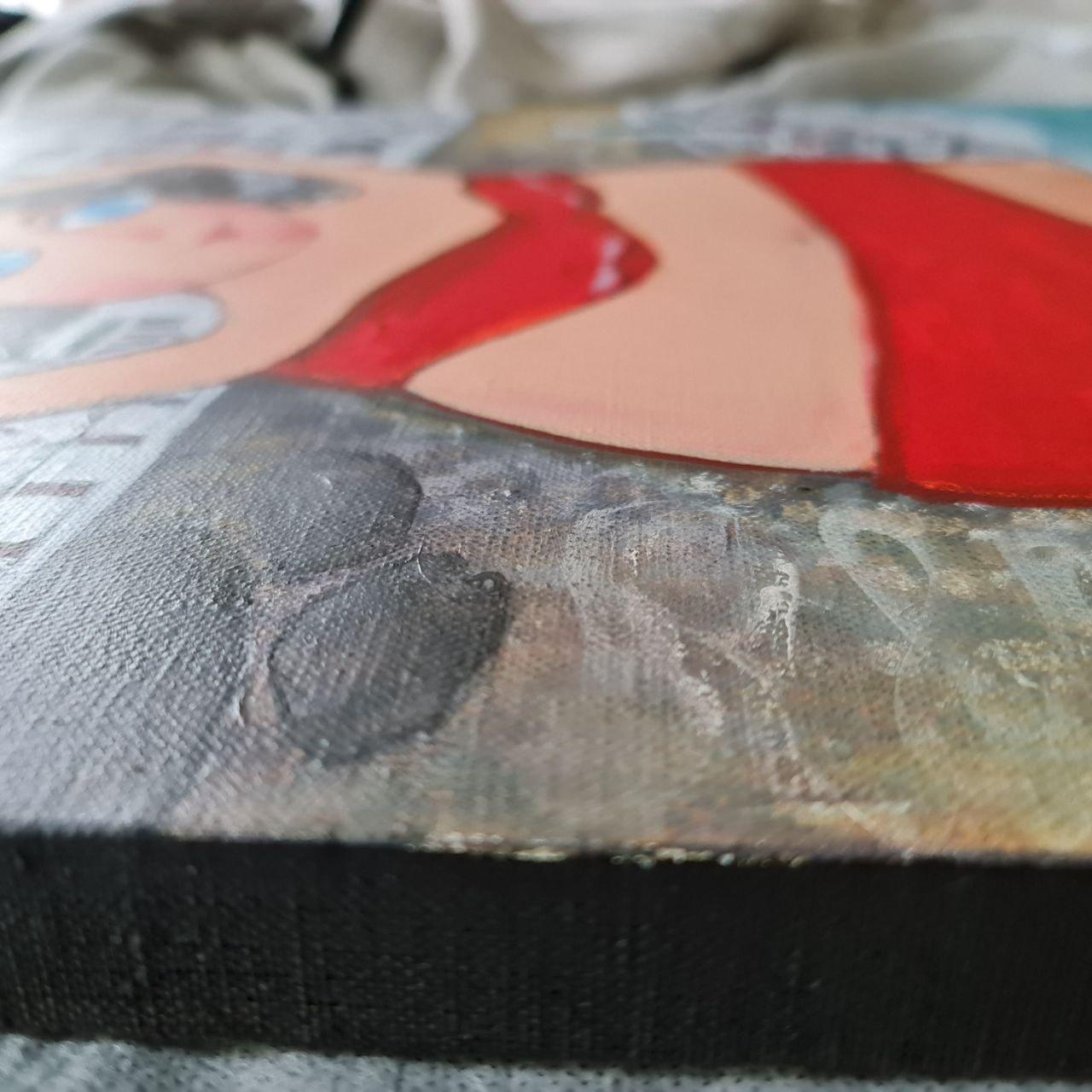 La estación de terciopelo, pintura cómica figurativa Mujeres y mar de Natalie Shiporina 2