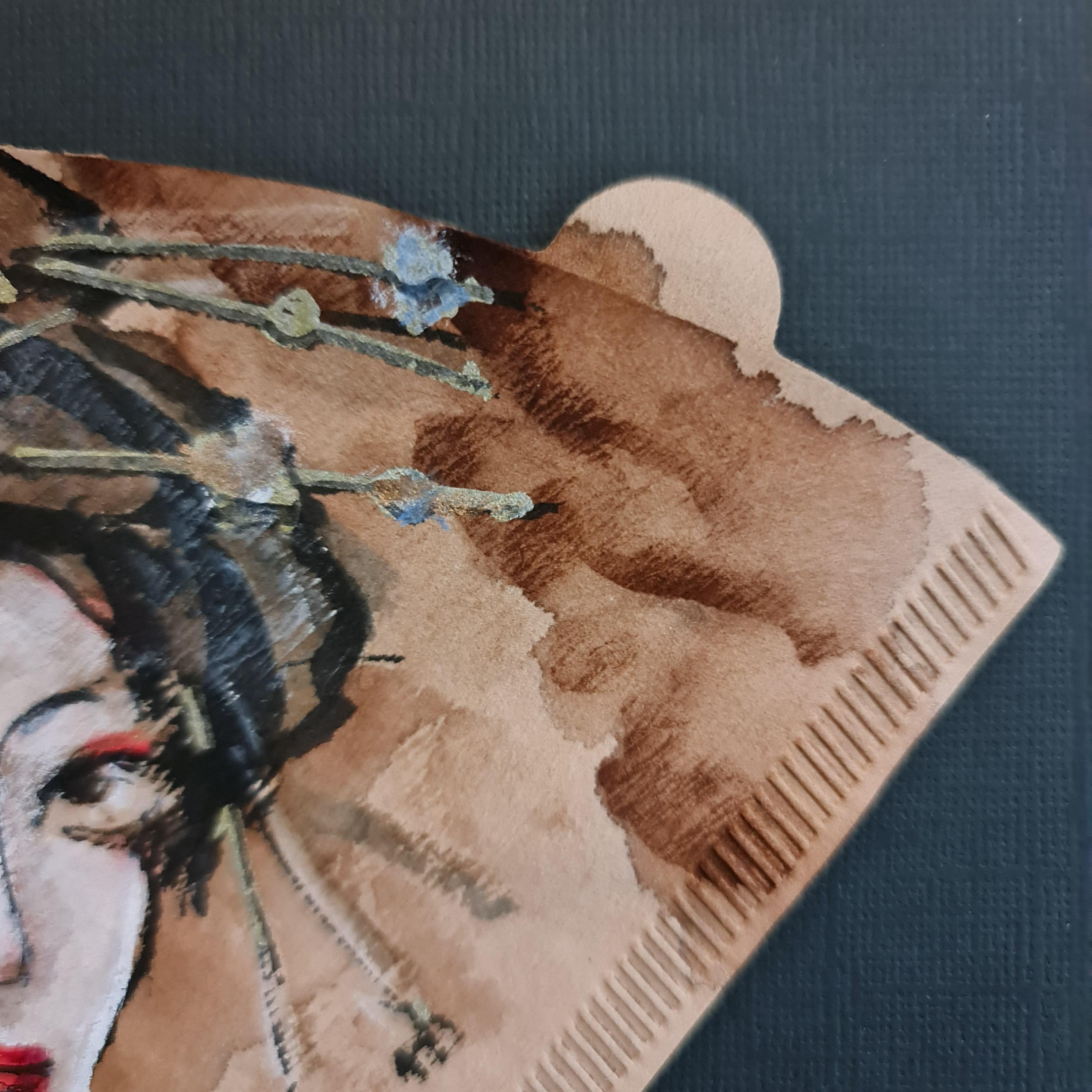 This is a beautiful portrait of a Japanese geisha For Sale 3