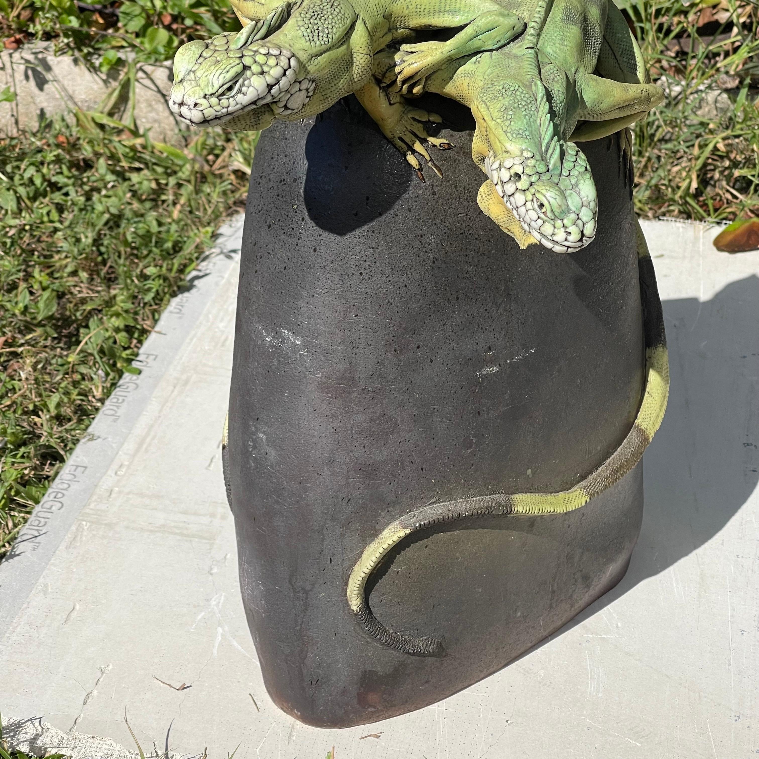 Natalie Surving, b.1938, Ceramic Iguana Temperance Jug Sculpture For Sale 3