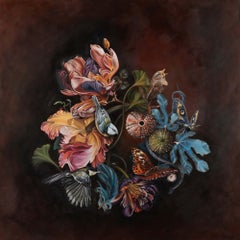 Botanical Beauty - original realism still life oil painting - contemporary art