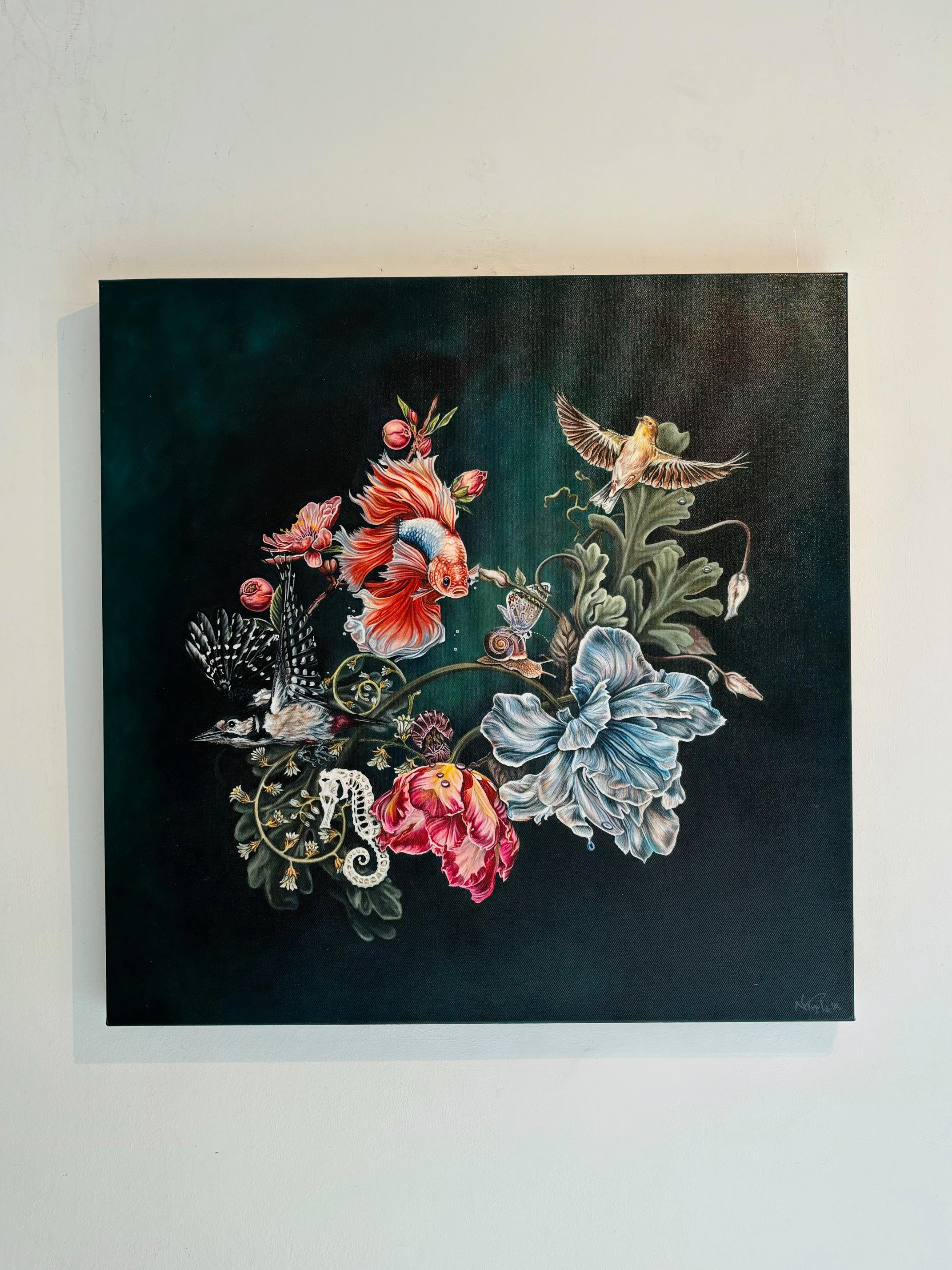 Dark Materials - original realism still life oil painting - contemporary art For Sale 2