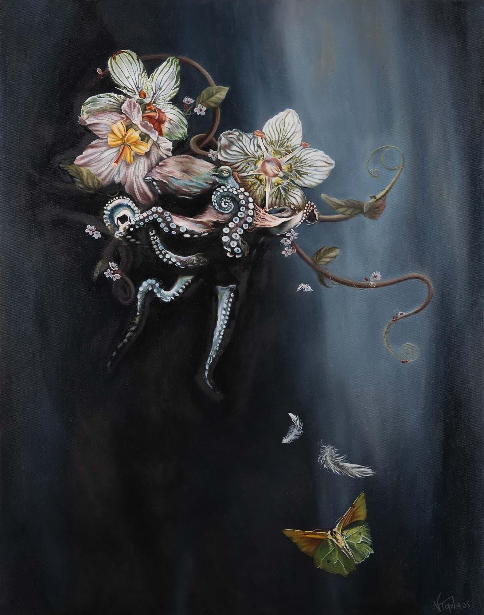 Underworld - peinture à l'huile de nature morte réaliste - art contemporain