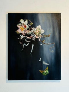 Underworld - original surrealism still life realism oil painting, wildlife Art