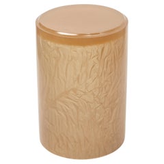 Contemporary Resin Acrylic Side Table or Stool by Natalie Tredgett, gloss, Gold