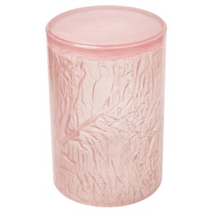 Contemporary Resin Acrylic Side Table or Stool by Natalie Tredgett, gloss, Pink
